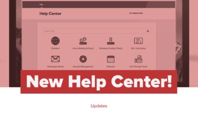 New Help Center!